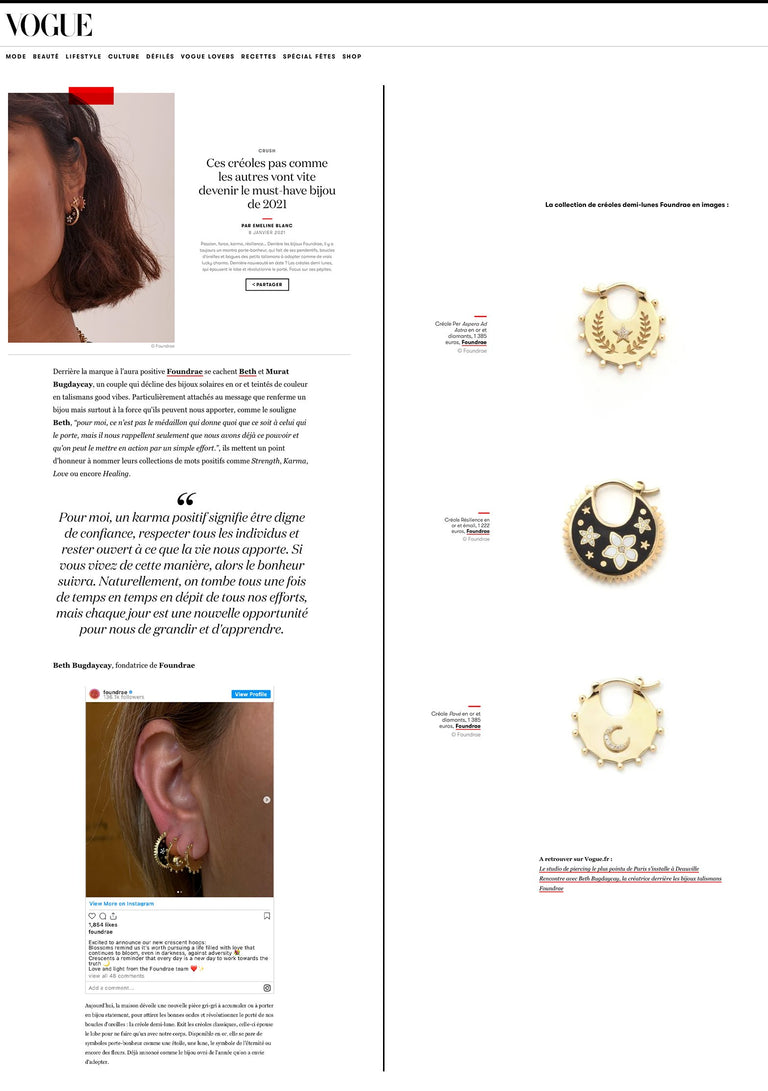 Vogue.FR Ces créoles pas comme les autres vont vite devenir le must-have bijou de 2021 Vogue.FR Ces créoles pas comme les autres vont vite devenir le must-have bijou de 2021